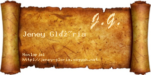 Jeney Glória névjegykártya